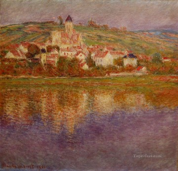  ink Oil Painting - Vetheuil Pink Effect Claude Monet